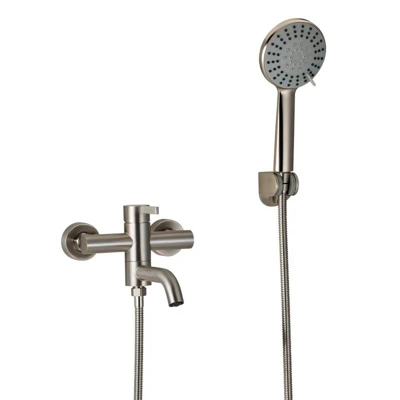 Steel Monocomando Ducha Exterior Con Transferencia Peirano