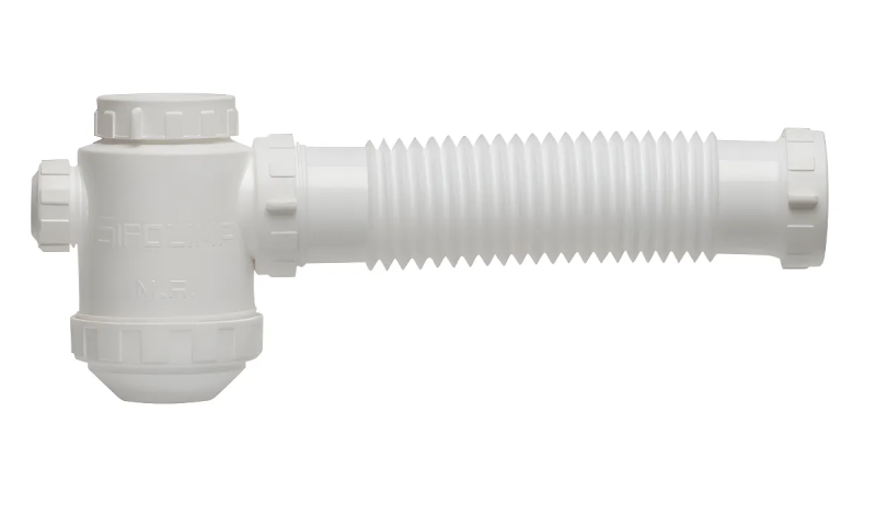 Sifon Cocina Simple Plastico Con Acceso A Desagüe Sifolimp