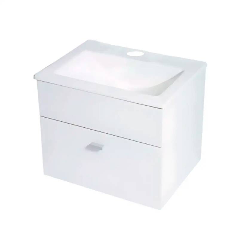 Vanitory Melanina Blanco 50X38 Con Bacha Acrilico 1 Agujero