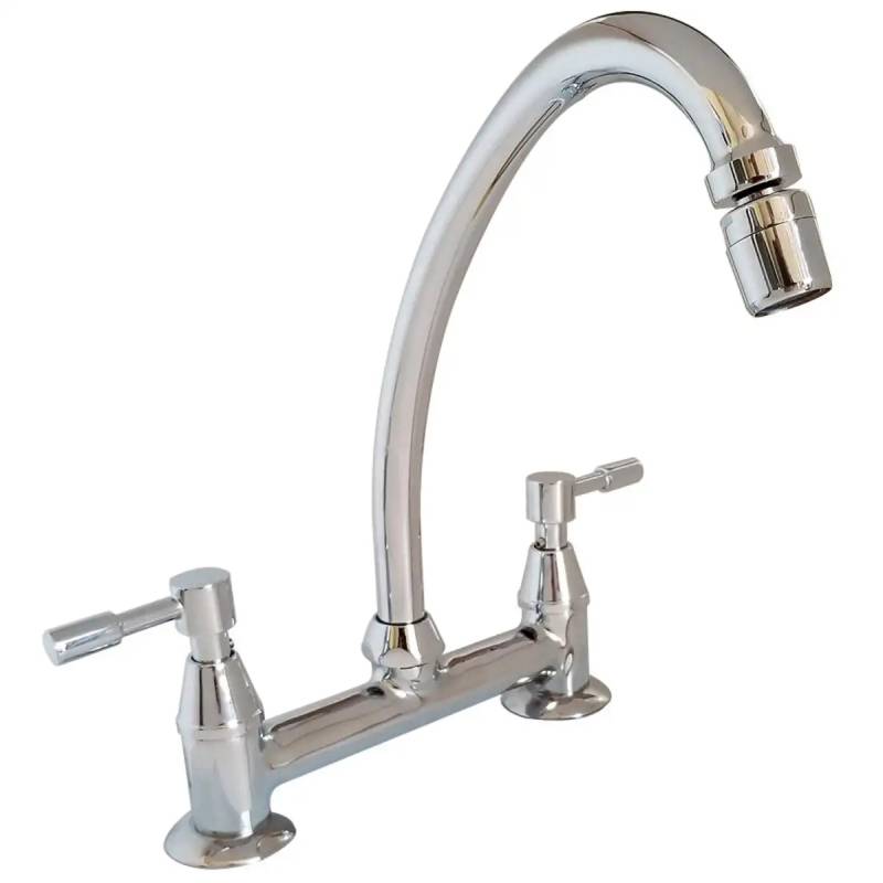 Aruma Lever Cocina Mesada Cromo Aqualaf