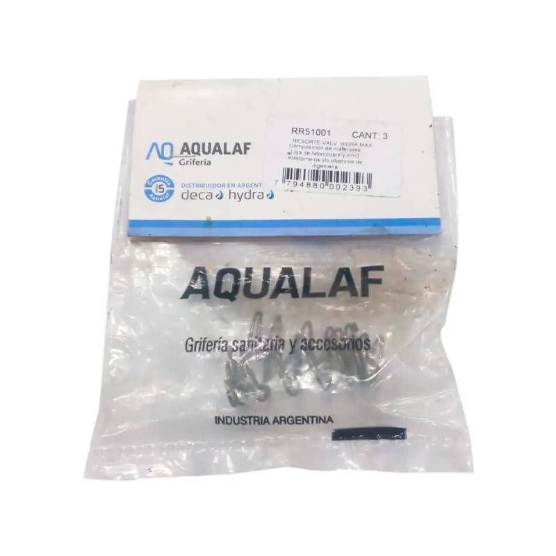 Resorte Valvula Hydra X 3 Unid. Rr51001 Aqualaf