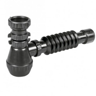 Sifon Plastico Simple Negro Duke