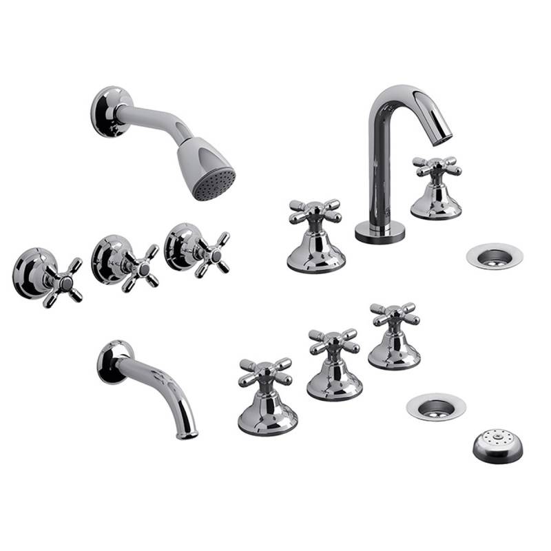 Kit De Griferia Baño Newport Plus 0900.03/B2P Fv