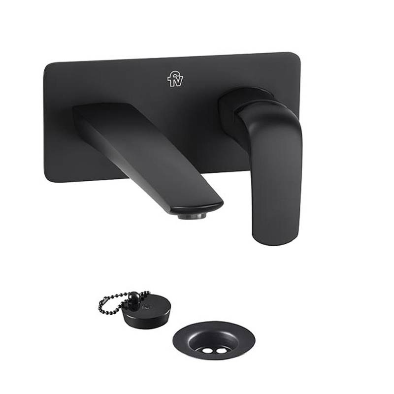 Epuyen Monocomando Lavatorio Pared Negro 0206/L2Ng Fv