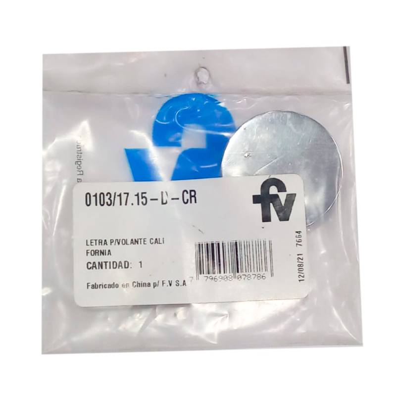 Letra Volante California 0103/17.15 Fv