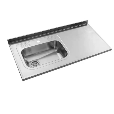 Mesada 1.40 C/Bacha Zz52 Izquierda Johnson Acero