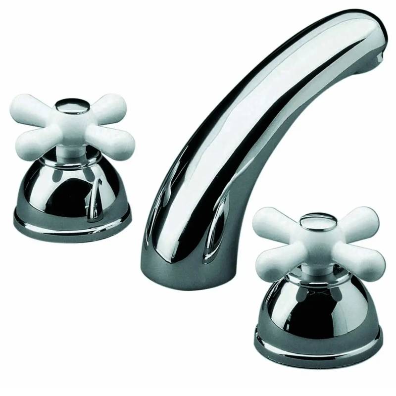 Ares Griferia Lavatorio Baño Pico Fundido Blanco 214 Peirano