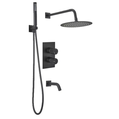 Fabric Ducha Embutir 3 Funciones Black 80-200N Peirano