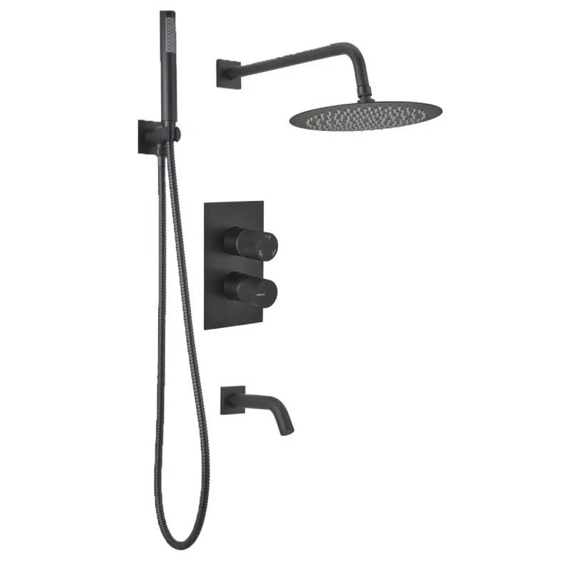 Fabric Ducha Embutir 3 Funciones Black 80-200N Peirano