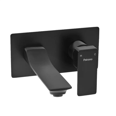 Soria Monocomando Lavatorio Pared Black 63-192 Peirano