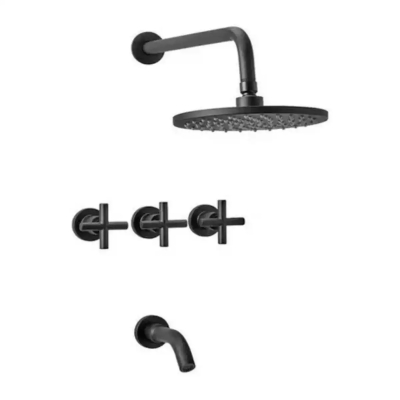 Velvet Black Ducha Embutir Con Transferencia 80-190P Peirano