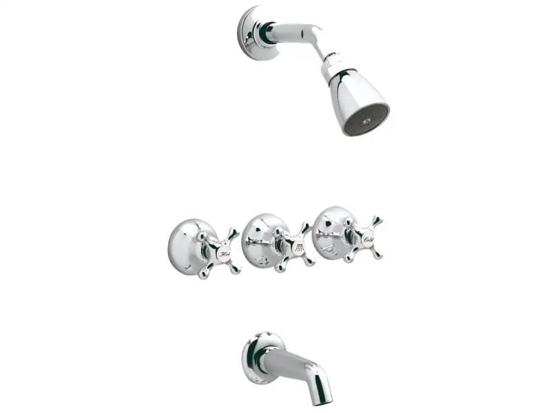 Cromo Y  Ducha Embutir Con Transferencia 80-001 Peirano