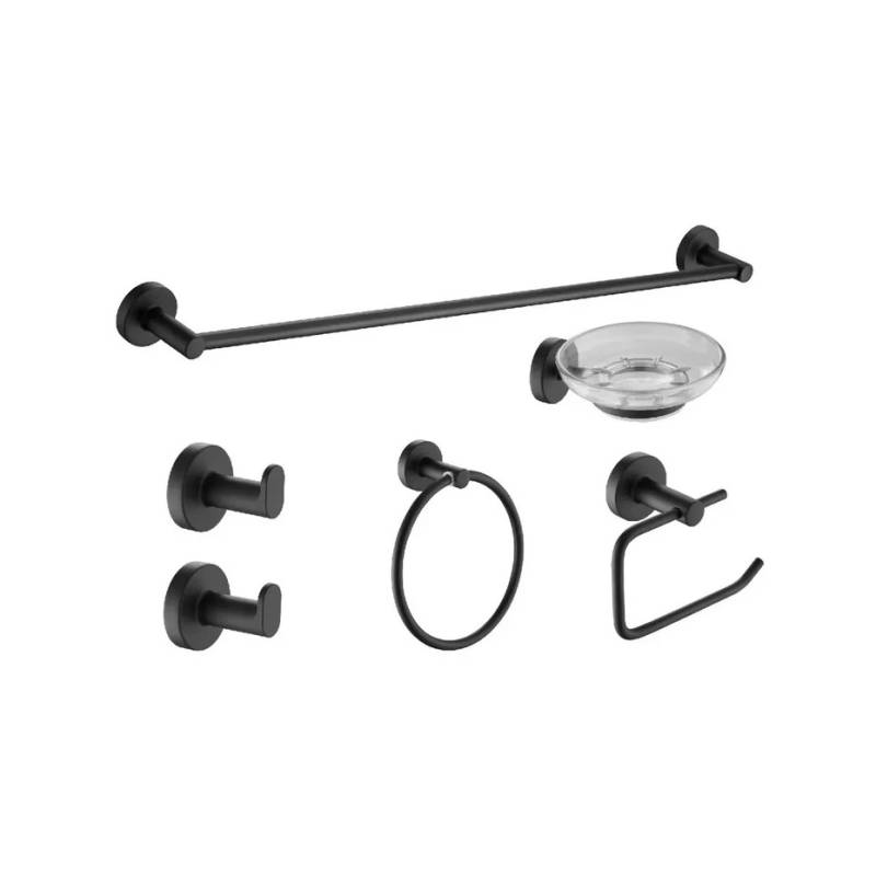 Kit Accesorios 6 Piezas Sensus Negro 73229Ne Piazza