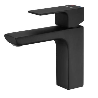 Arq Monocomando Lavatorio Bajo Negro 10400Ne Piazza