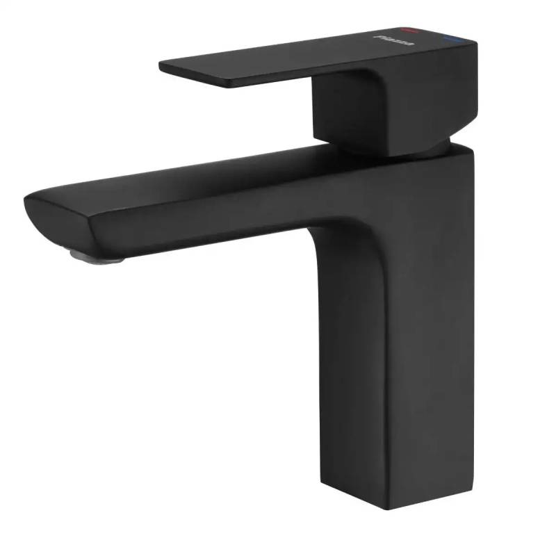 Arq Monocomando Lavatorio Bajo Negro 10400Ne Piazza