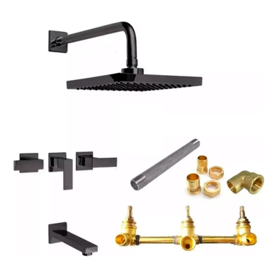 Level Negro Ducha Embutir Con Transferencia 21206Ne Piazza