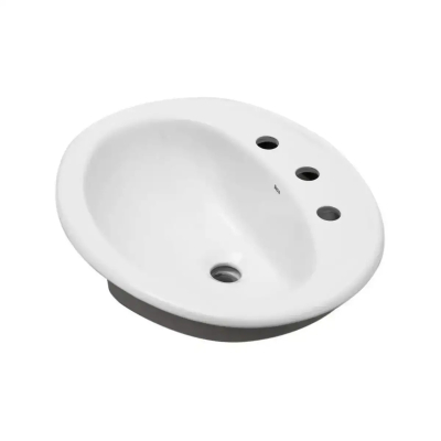 Bacha Capri 51.5X43.5 Blanco 3 Agujeros Roca