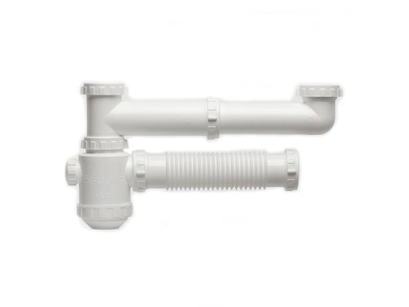 Sifon Blanco Doble Con Acceso Sifolimp