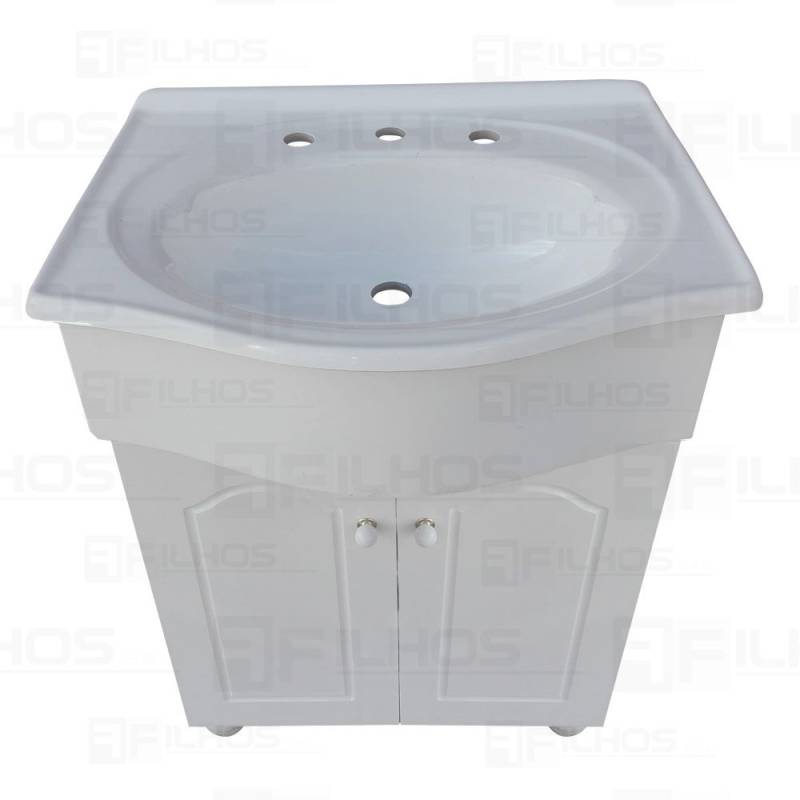 Vanitory Con Mesada 3 Agujeros Blanco Standar 50 Cm