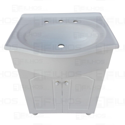 Vanitory Con Mesada 1 Agujero Blanco Standar 60 Cm 